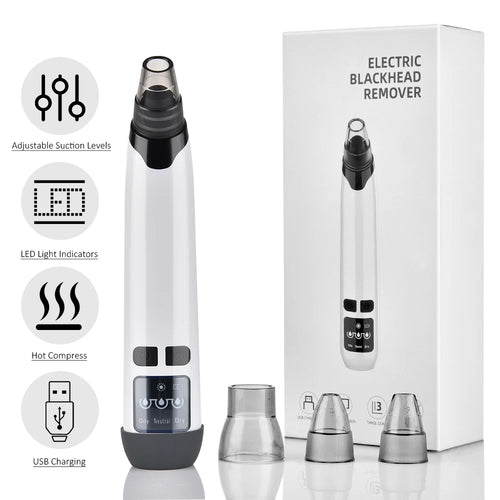 Facial Blackhead Remover Pore Cleaner Heat Function Nose T Zone Face Deep Acne Pimple Removal Face Household SPA Skincare Tools