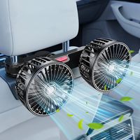 360° Dual Backseat Cooling Fan – Adjustable Car Air Circulator for Summer